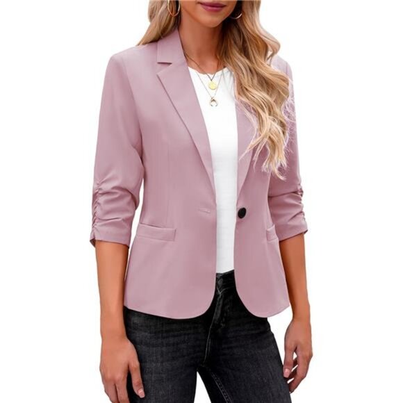 Blazers Jackets Dressy 3/4 Sleeve light Purple - Picture 1 of 6